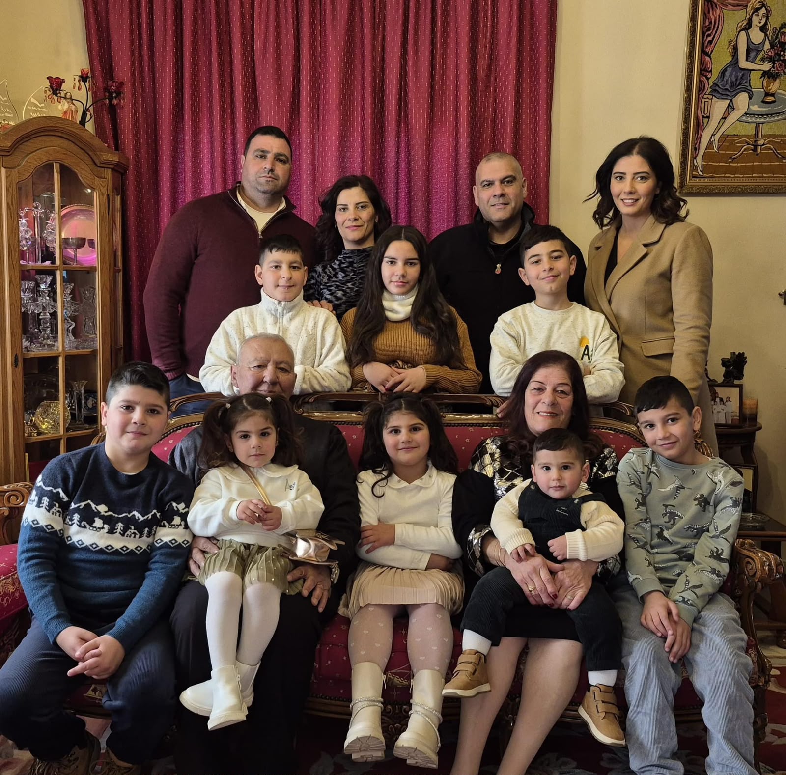Helena Amil avec sa famille