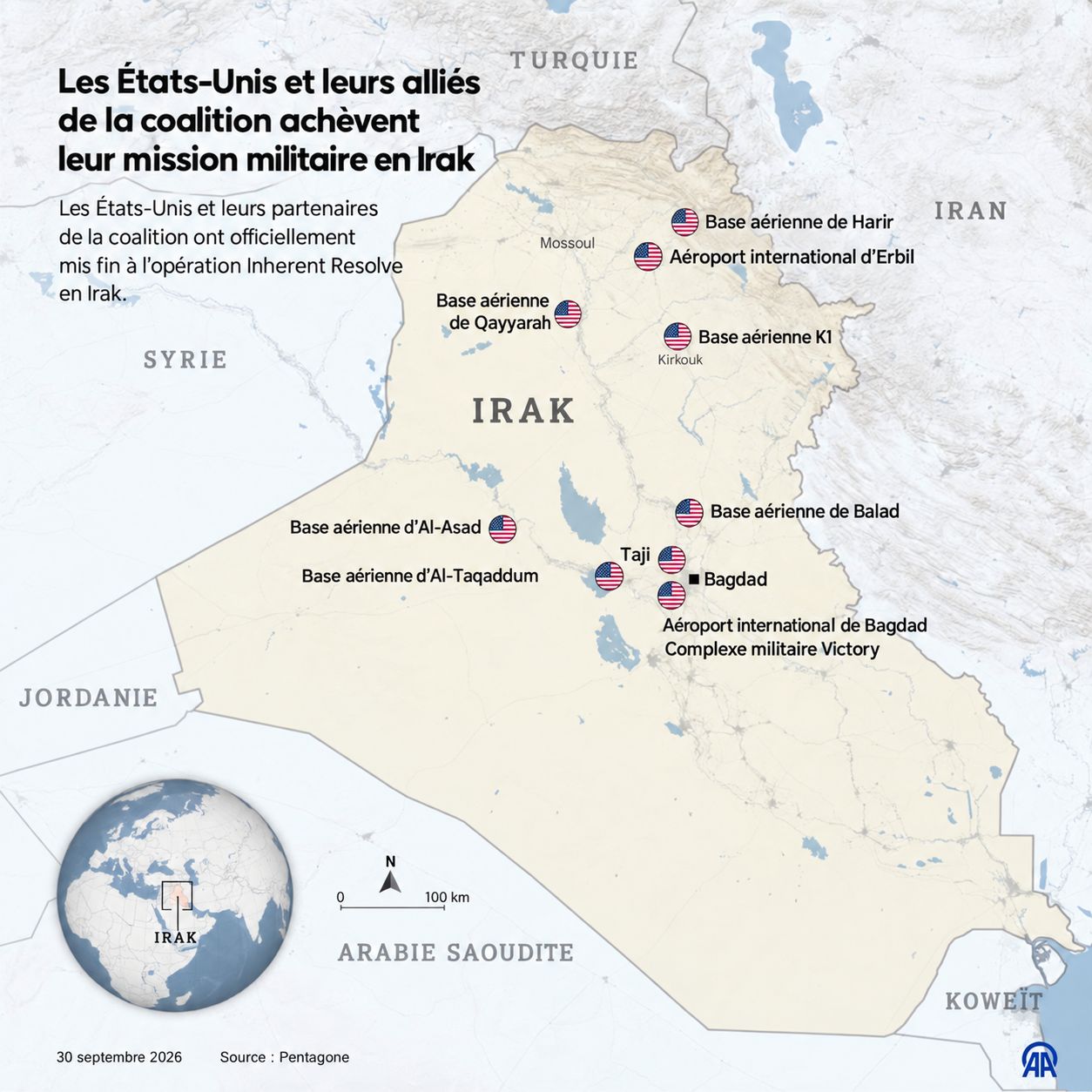 La coalition achève sa mission en Irak La coalition achève sa mission en Irak